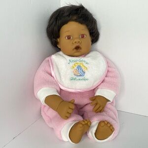 Vintage Lee Middleton Thumb Sucking Realistic Baby Doll Reva Pink Eyes 14”